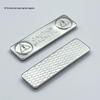 Magnetic Name Badge with Strong Double-Sided Adhesive Clasp, 45x13mm, 2-Piece Metal ID Holder