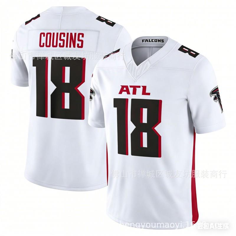 Mens 3rd Gen Falcons 18 White Football Jersey Adult Sports Training Uniform