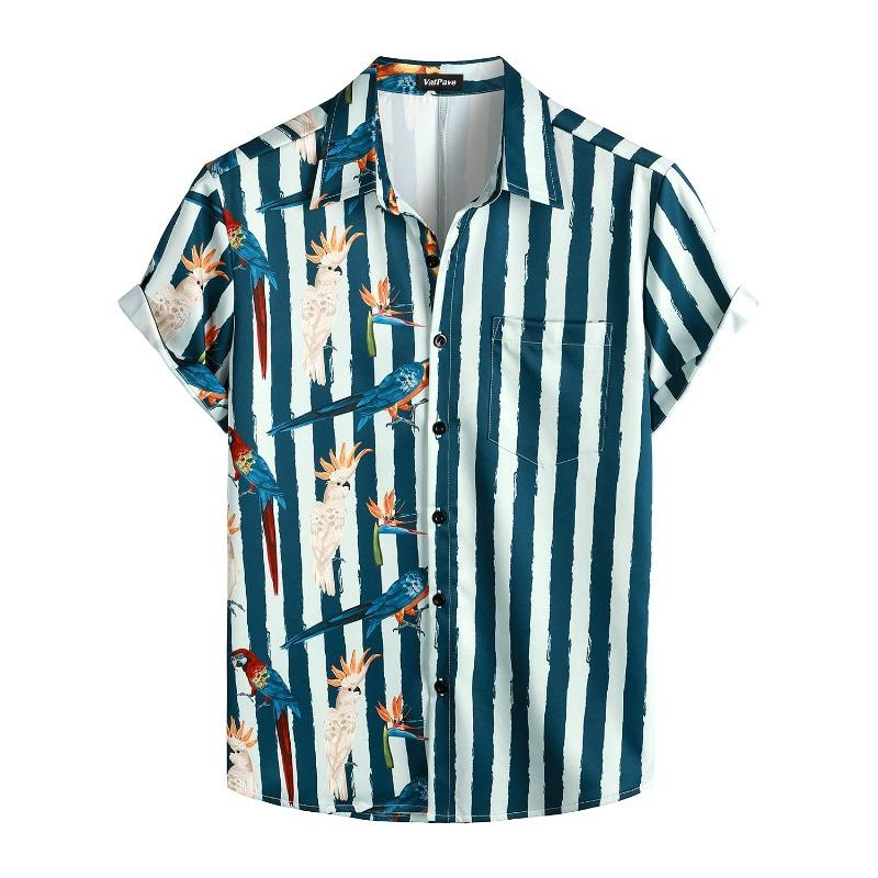 Summer Men's Vocation Lapel Camisa 3d Printed Casual Breathable Hawaiian Shirts Fashion Men Women Tops Beach Short Sleeve Blouse