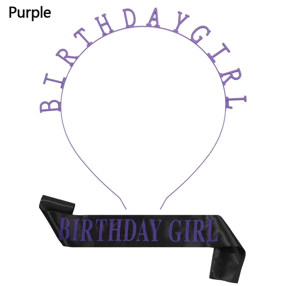 Happy Birthday Girl Headband Sweet Girls Birthday Party Tiara Styling Princess Crown Rhinestone Hair Hoop Fashion Hairband