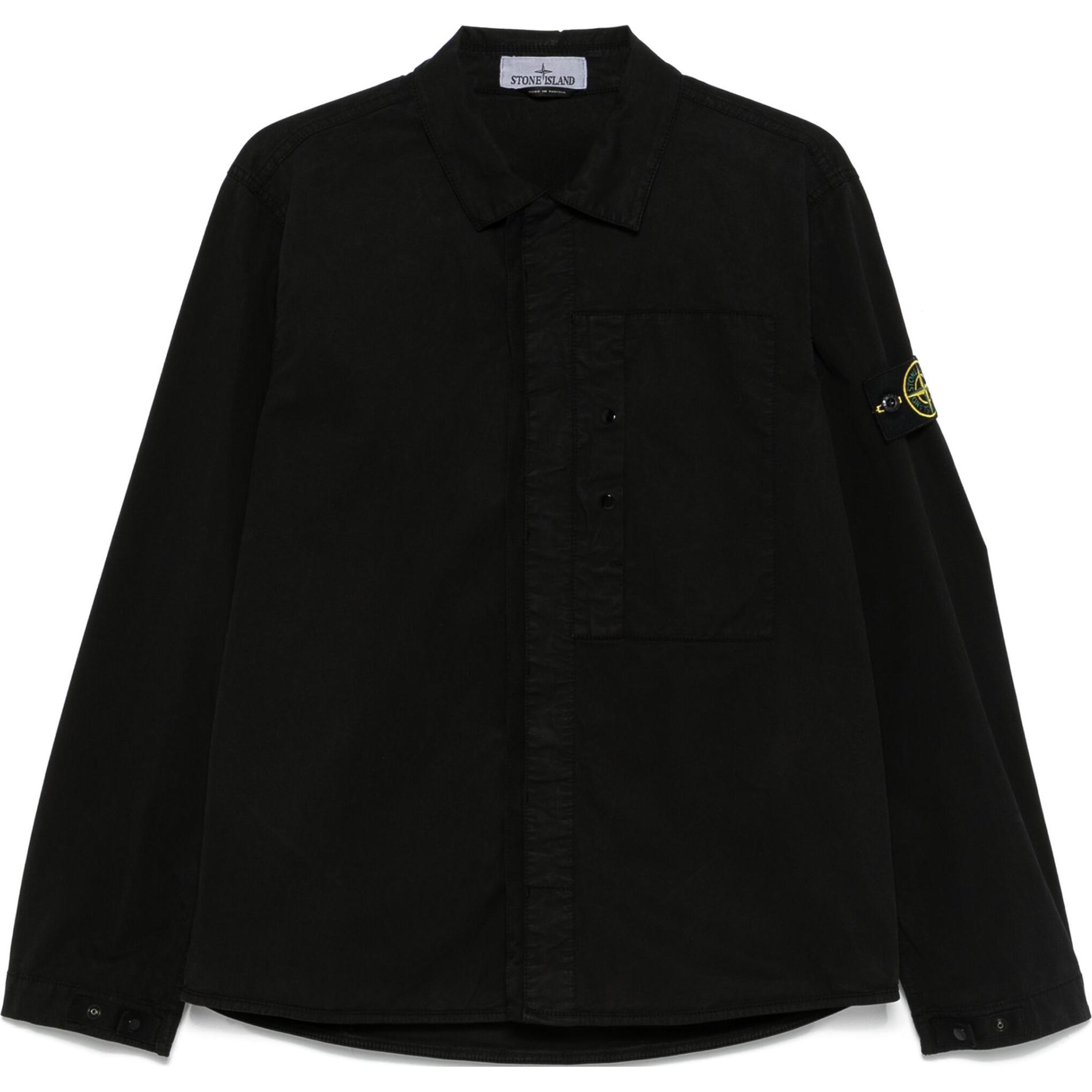 

Stone Island SS25 Supima Cotton Solid Color Single Side Hidden Button Chest Pocket Logo Long Sleeve Shirt Jacket Men jackets K1S151200033S0010-V0029 XXL