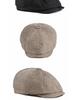 Men's Octagonal Beret: Spring/Summer Linen-Like Duckbill Cap, Retro Casual Unisex Hat