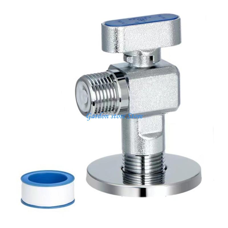 B0KB Corrosion Resistant Water Control Valves 1/2 Inch High Efficiency Flows Brass Shutoff Valves For Sink Toilet Installations