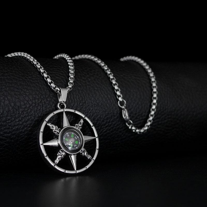 Trendy Titanium Steel Men's Dog Tag Necklace - Hip-Hop Style Pendant Chain