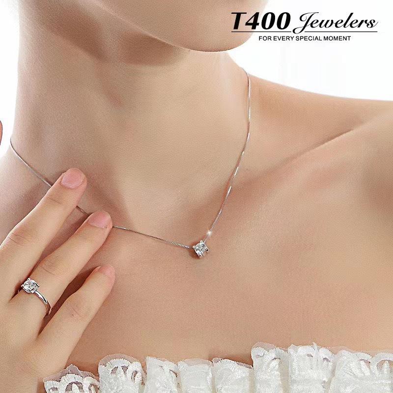 Klassische 1-Karat Moissanit Anhänger Halskette für Damen – Europäischer & Amerikanischer Trendschmuck