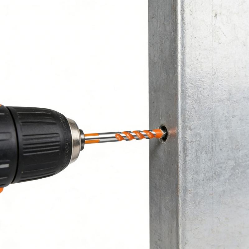 Concrete Drill Bit Four-Edge Serrated Drill Bits 1/4 Shank High Hardness Steel Metal Drill For Brick