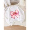 Kids Sweatshirt Crewneck Sweatshirt Pink Bow with Golden Stars Pattern Machine Washable, Spring And Autumn, Sportswear And Casual Wear