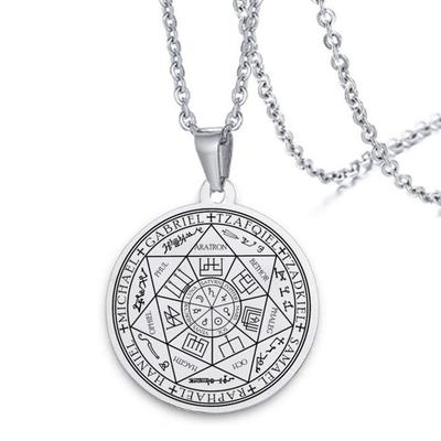Stainless Steel Necklace Fashionable Robust Decorative Practical Lightweight Round Pendant
