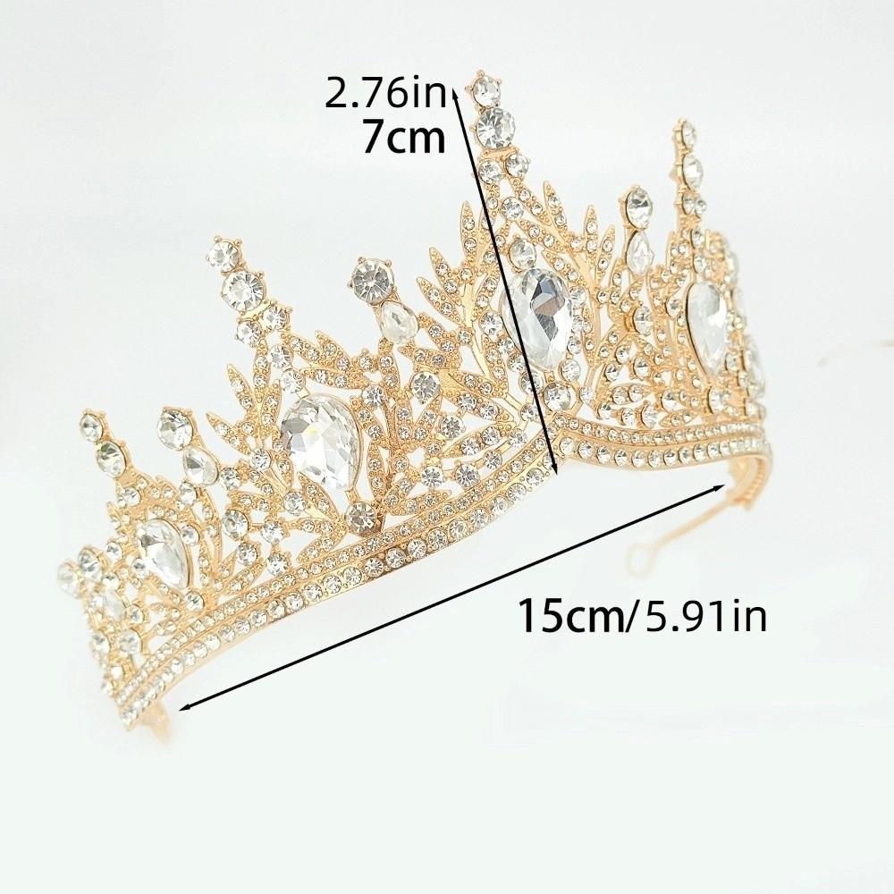 Shiny Ornament Baroque Queen Tiaras Luxury Princess Crown Bridal Headwear  for Women Girls