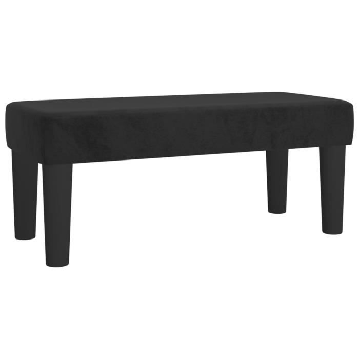 346640 vidaXL Bench Black 70x30x30 Cm Velvet