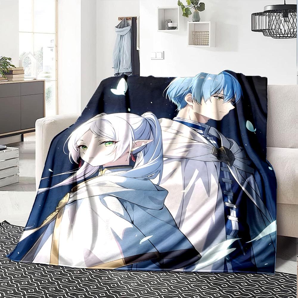 1pc Frieren Blanket, Gift, for Men and Women, Soft Blanket, Good for Sofa Bed Couch Travel, Lightweight Flannel Blanket