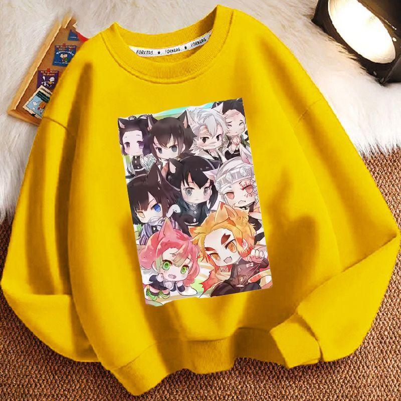 Children's Loose Demon Slayer Hoodie, Spring and Autumn Boys' and Girls' Casual Hoodie
