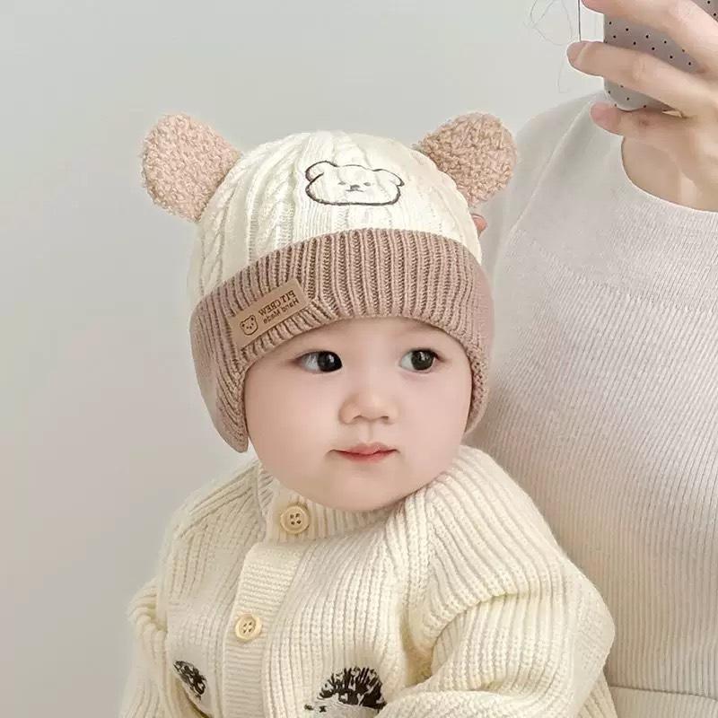 Autumn and Winter Padded Ear Protection Men's and Women's Hats Baby Fashion Winter Warm Windproof Cover Baby Hat