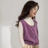 Korean Style Chic Cardigan: Casual Round Neck Vest for Girls & Parent-Child Wear