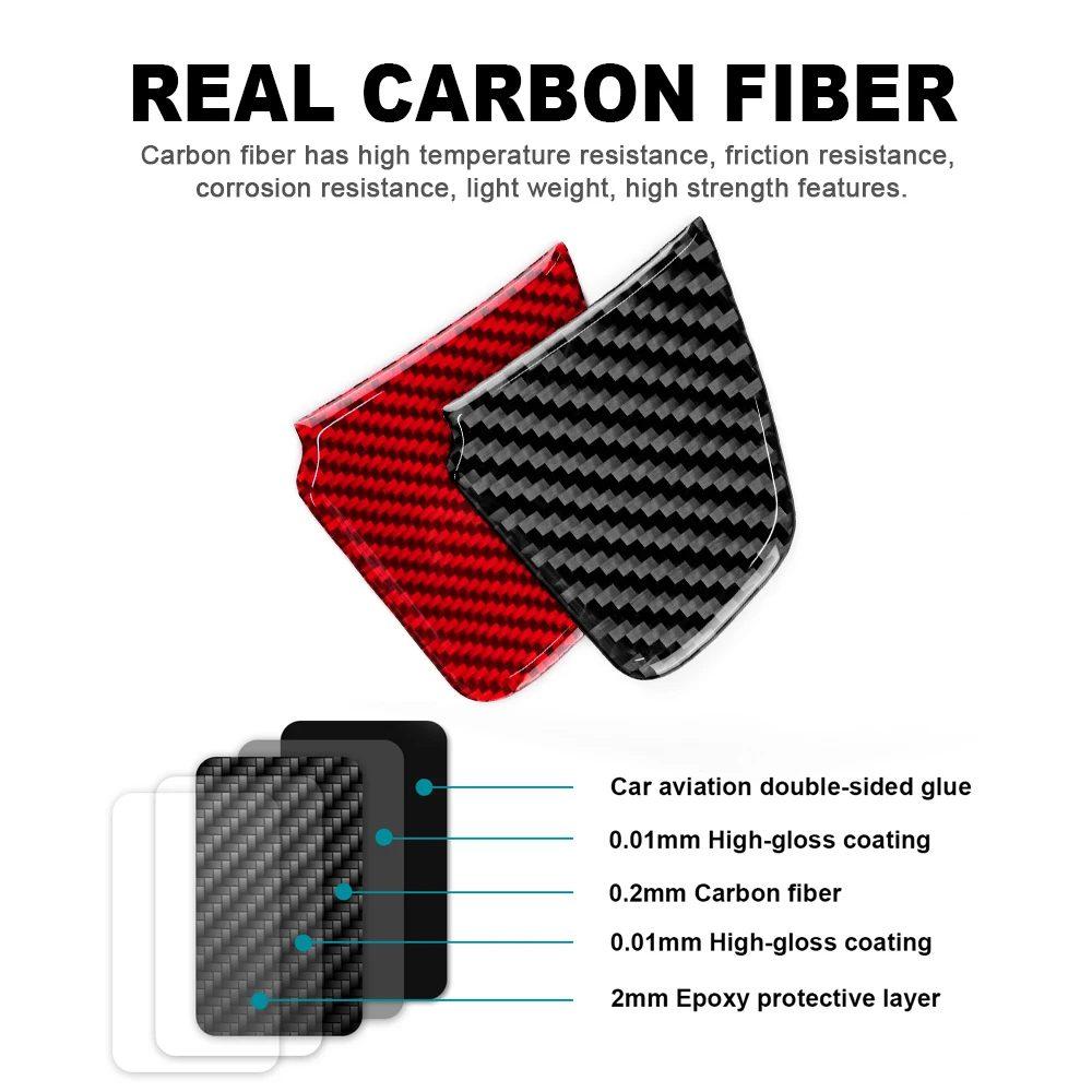 For Honda Civic X 10th gen 2016 2017 2018 2019 2020 2021 Real Soft Carbon Fiber Sticker Steering Wheel Interior Trim Accessories