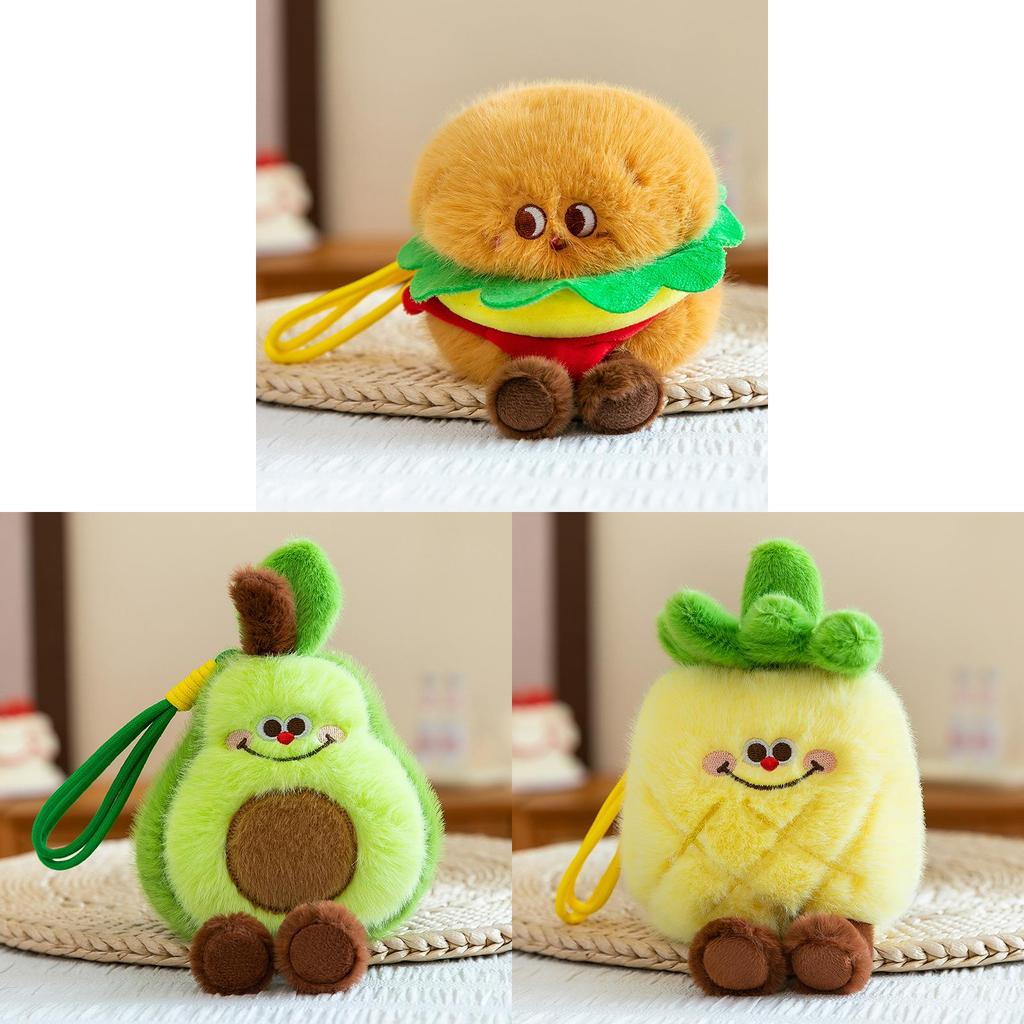 Fruits Vegetables Plush Keychain With Scented Granules For Kids School Activities