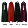 Reversible Design Velvet Cloak Solid Color Ponchos Cosplay Adult Kids Long Cape  Halloween Party