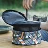 Bolsa de Armazenamento para Pratos ao Ar Livre, Bolsa Redonda para Transportar Pratos para Piqueniques, Acampamento, Organizadores de Pratos, Recipiente para Talheres