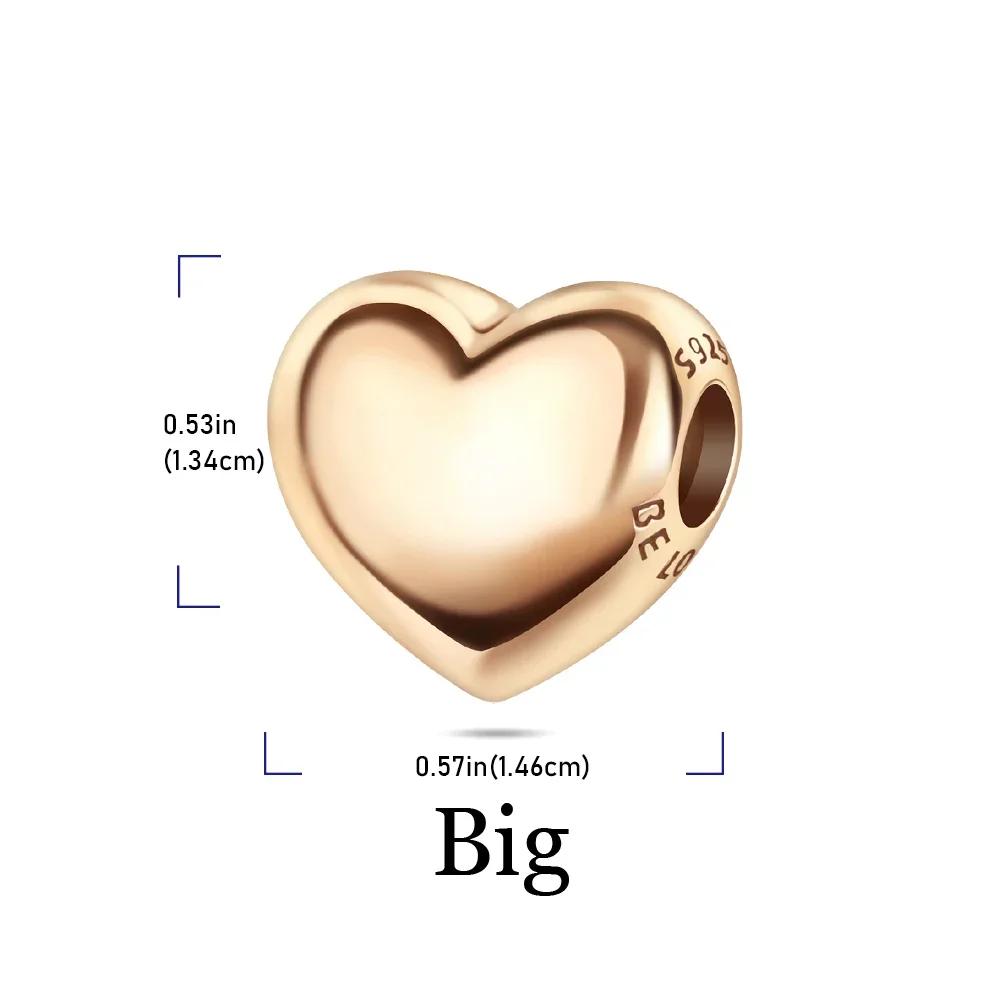New Original Copper Colorful Heart Clover Rose Star Butterfly Bird Bead Charms For Diy Bracelet Necklace Women Gift