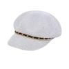 Hollow Breathable Leather Buckle Octagonal Hat  Classic Woven Straw Hat Casual Versatile Literary Sunshade Painter Hat