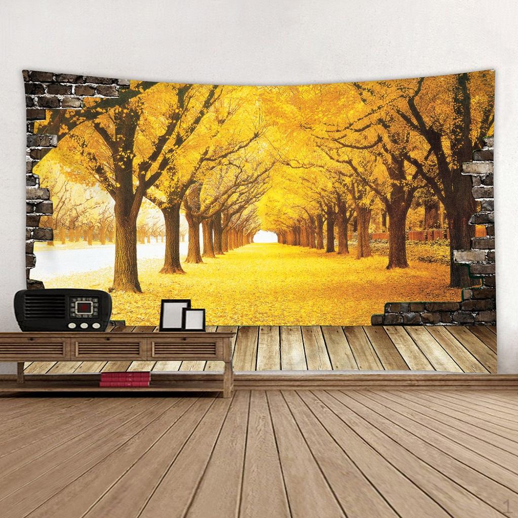 

Красивый лесной гобелен украшение комнаты настенное искусство фон M