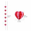 1.5m Heart Honeycomb Ball String Stereoscopic Valentines Day Decoration Lantern  Bridal Shower