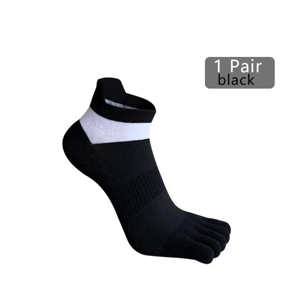 1/5 Pairs Man Boat Socks Toe Cotton Striped Compression Breathable Sweat-Absorbing Elastic Endurable Boy 5 Finger Ankle Socks