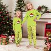 Print Cute Family Set Pajamas, Home Clothes, Family Set Long Sleeve Top Pants Set