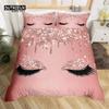 Eyelash Duvet Cover Set Eyes Pattern Design Comforter Cover Microfiber Girly Priness Style Glitter Twin King Queen Bedding Set