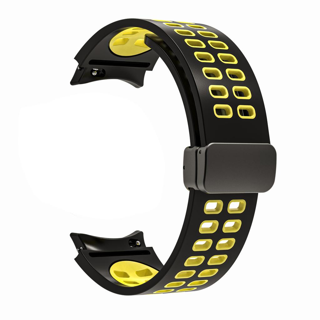 Magnetische D-gesp Siliconen Band Voor Samsung Galaxy Watch 6 5 4 Serie Sportband Voor Galaxy Watch 45 44 40/Classic 47 46 43 42