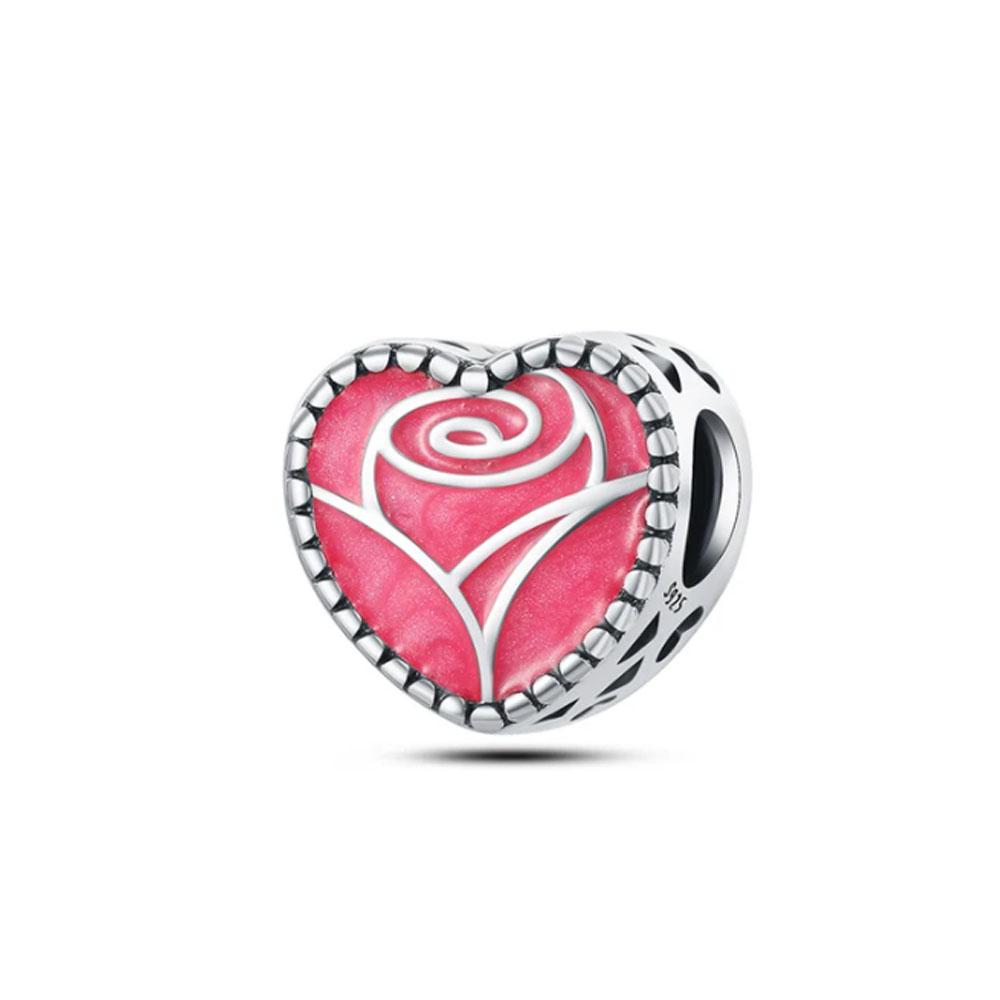 Springs Flower Series Copper Bird Hibiscus Tulip Charm Bead Fit Women Original Bracelet Jewelry For Gift