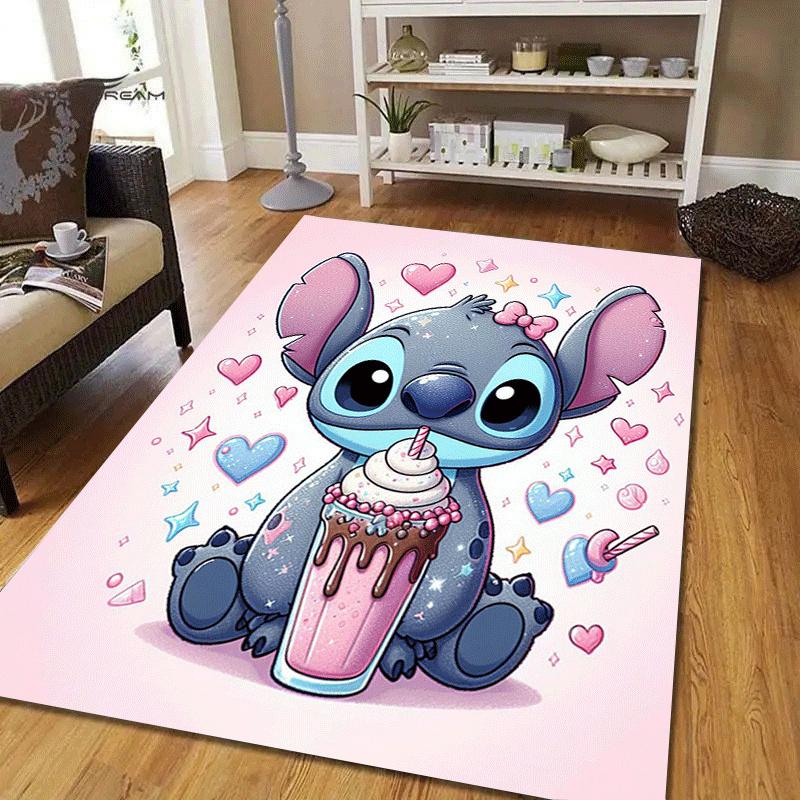 1pc Stitch Pattern Area Rug Soft Flannel Floor Mat for Living Room,Office,Bedroom and Carpet,Sofa Coffee Table Floor Mat