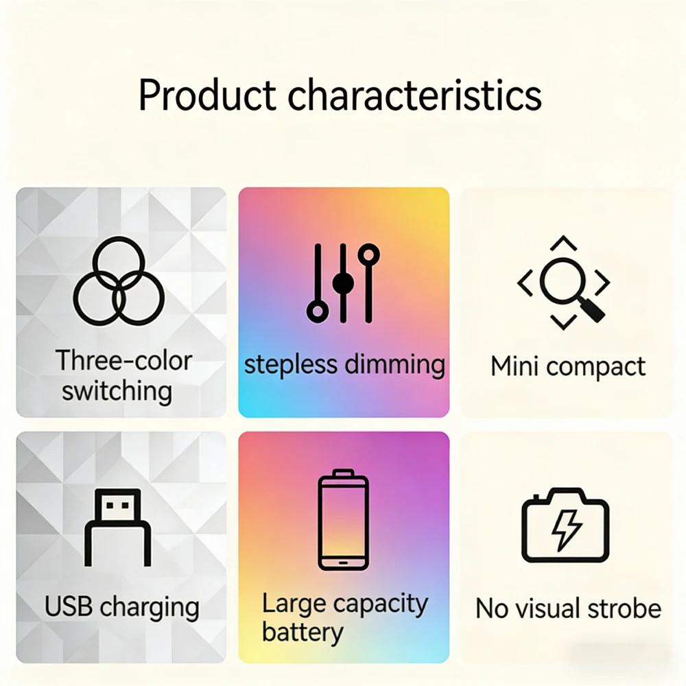 Night Light Dimmable Rechargeable/Plug-in Desktop Bedroom Bedside Lighting Decorative Touchscreen Reading RGB Desk Lamp