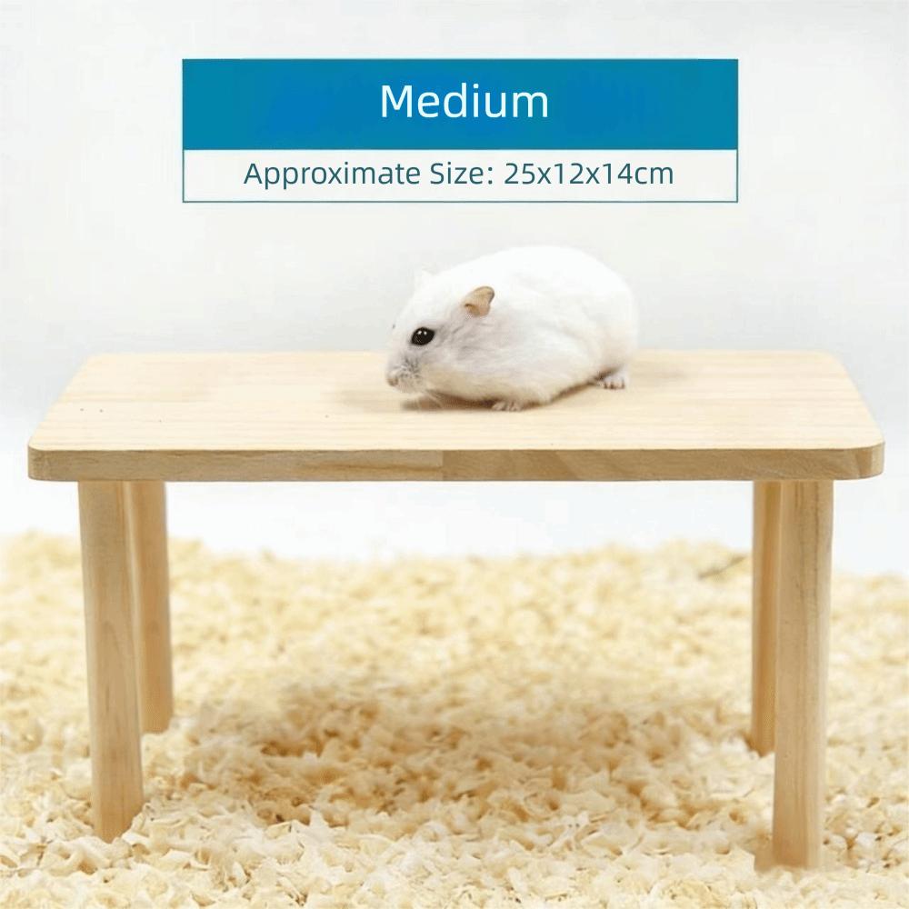 New Small Hamster Scenery Platform Solid Color Functional Playground Climbing Stand Sturdy Wooden Platform Small Pet