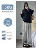 High-Quality Women's Retro Striped Wool Pants - Autumn/Winter Casual High-Waisted Slimming Straight-Leg with Wide-Leg Drape