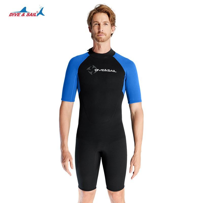 1.5mm Neoprene Wetsuit Men Women Short Sleeve Full Suit Warm Surfing Snorkeling Dive Winter Swimming