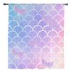 Mermaid Scale Tail Gradient Sheer Curtains for Living Room Decoration Window Curtains for Kitchen Tulle Voile Organza Curtains