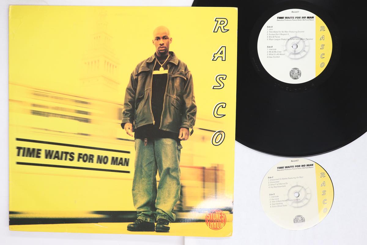 

LP Record RASCO Time Waits For No Man STH2014 Stones Throw Re 1998 US Rap HipHopRB Used