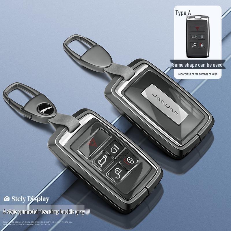 Jaguar Key Case: Aluminum Alloy Shell for XEL, XFL, F-Pace, XJL, XF, XE, F-Type Models