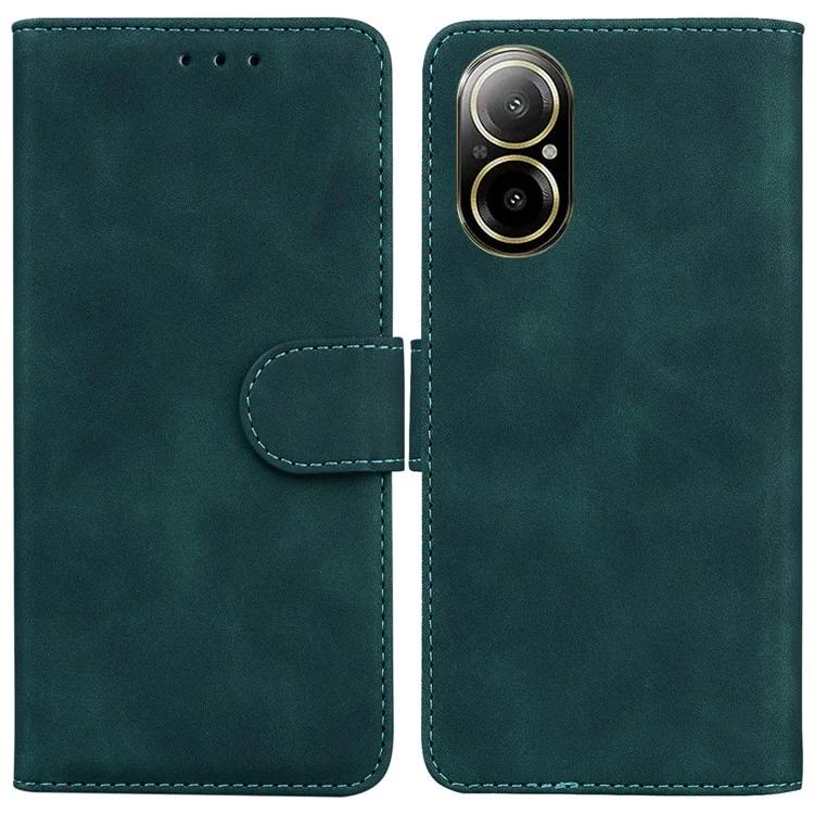 

Для Realme C67 4G чехол однотонный кожаный чехол-бумажник-книжка для телефона