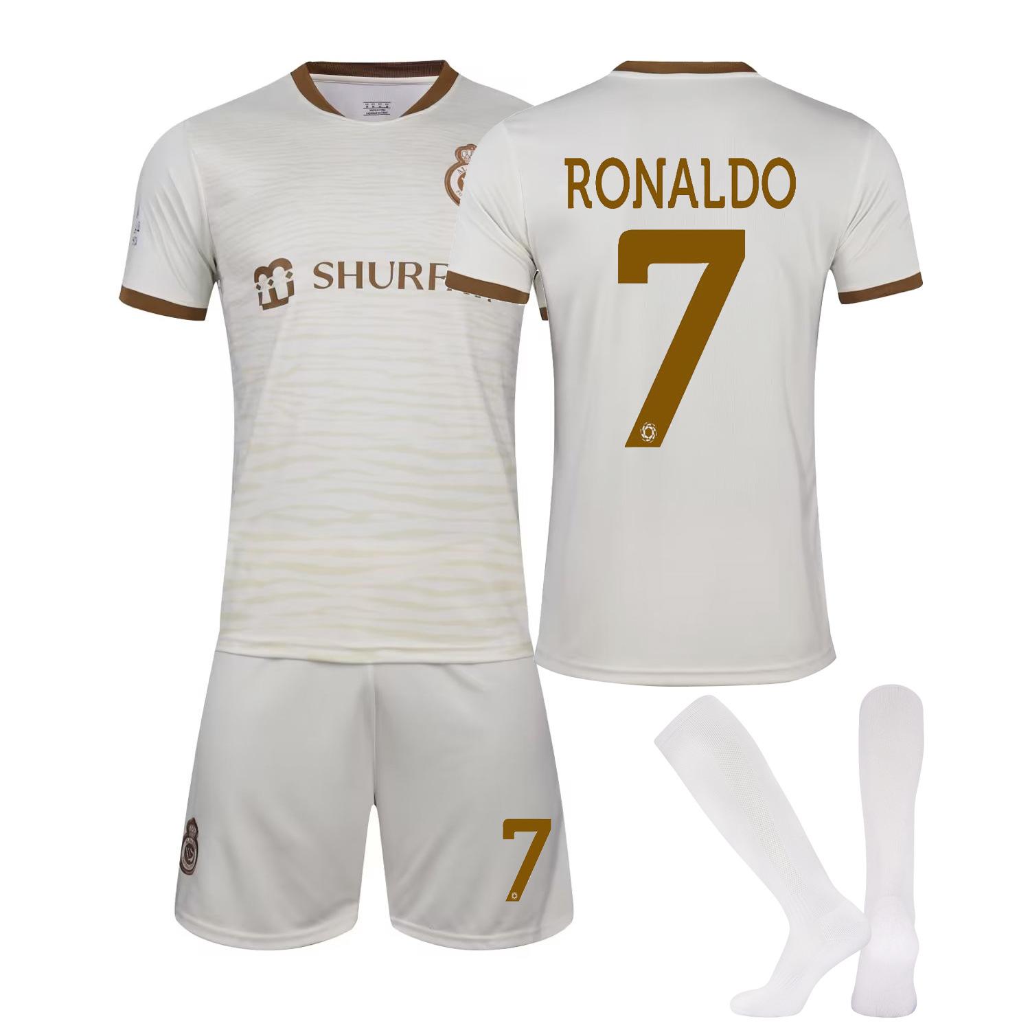 

2223 Al-Nassr FC Home Football Jerseys Shorts Socks Set New Shorts Socks Adult Sizes Outfits XS