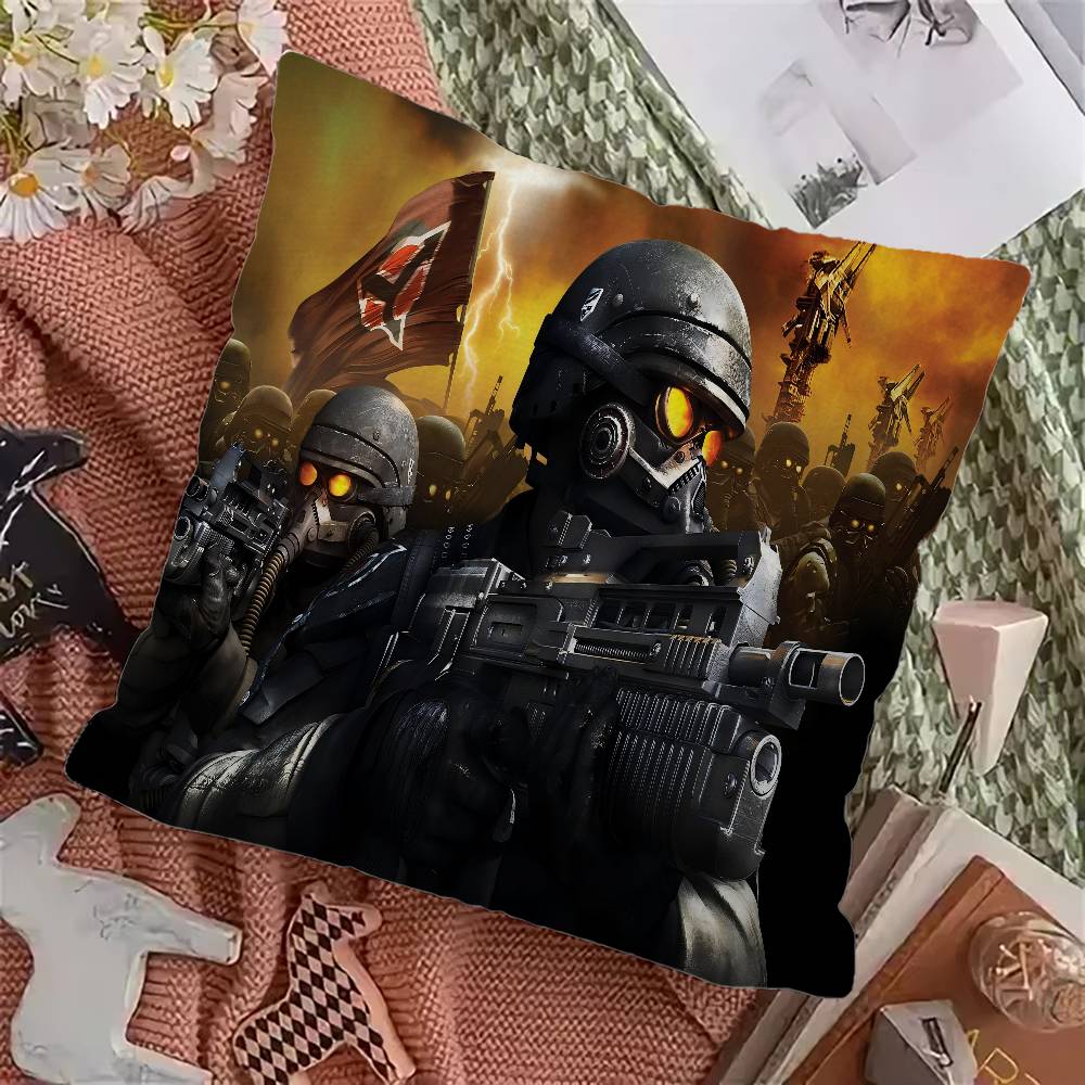 Killzone Helghast Logo Cushion Cover Pillow Cover Decor Pillowcase Printed Cushion Case For Couch