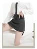 Plus Size Gray Woolen High Waist A-line Skirt for Spring/Autumn