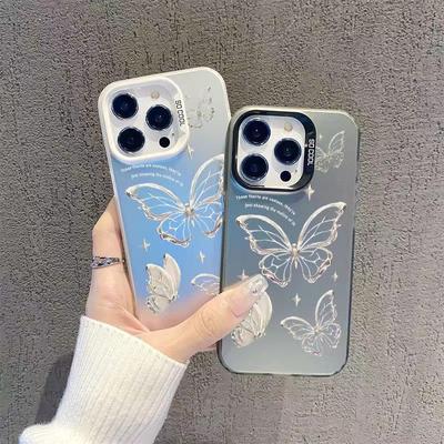 Custodia per cellulare a forma di farfalla dei cartoni animati adatta per Apple 16promax 14iphone15pro Anti-caduta 13mini12