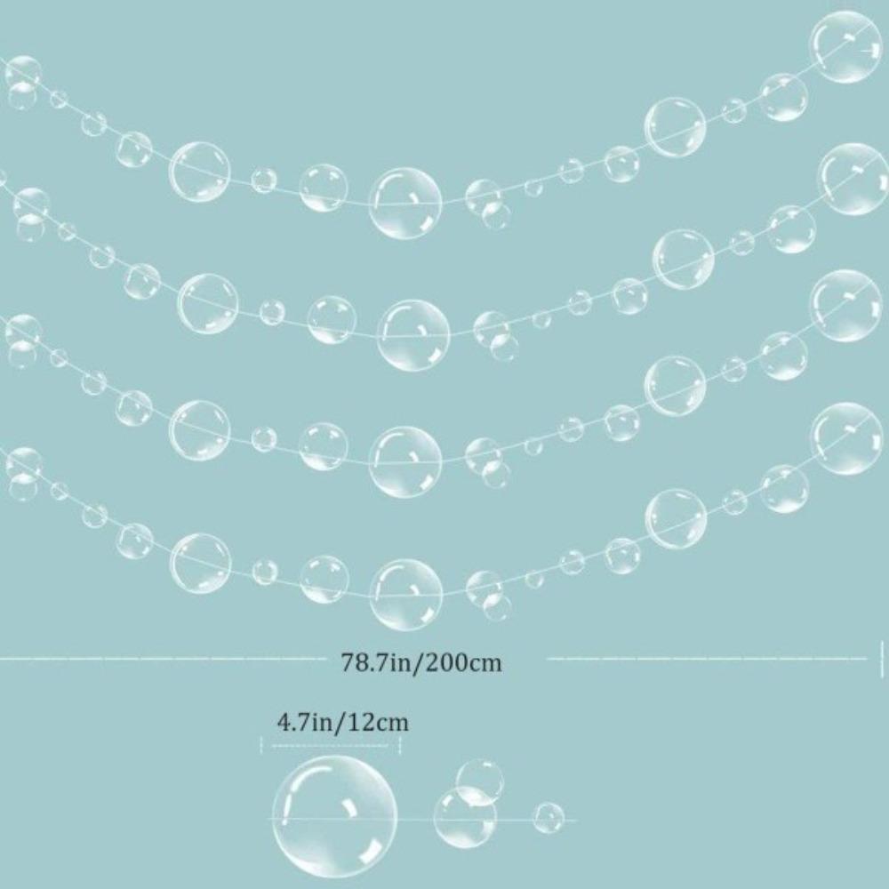 Transparent PVC Ocean Themed Party Decor 2m Party Favor Banners Bubble Hanging Banner Kids Party