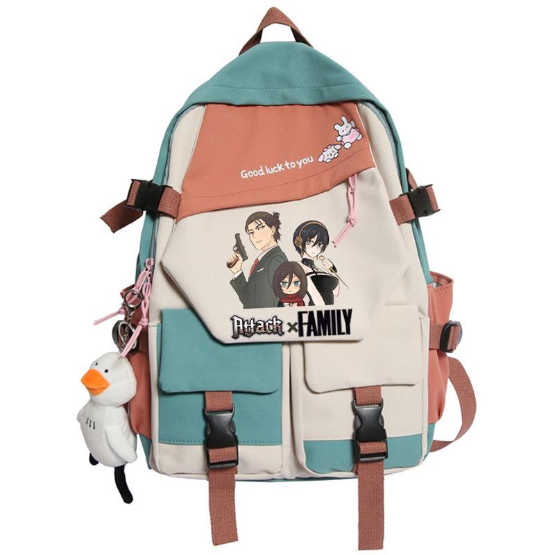 Backpack, Spy Play House, Large-Capacity Youth Schoolbag Outdoor Travel Bag Around Animation