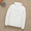 Seamless One-piece Woven Light and Thin Down Jacket Women's Short Stand-up Collar Lightweight Large Size Outdoor Sports Autumn and Winter Jacket Wint