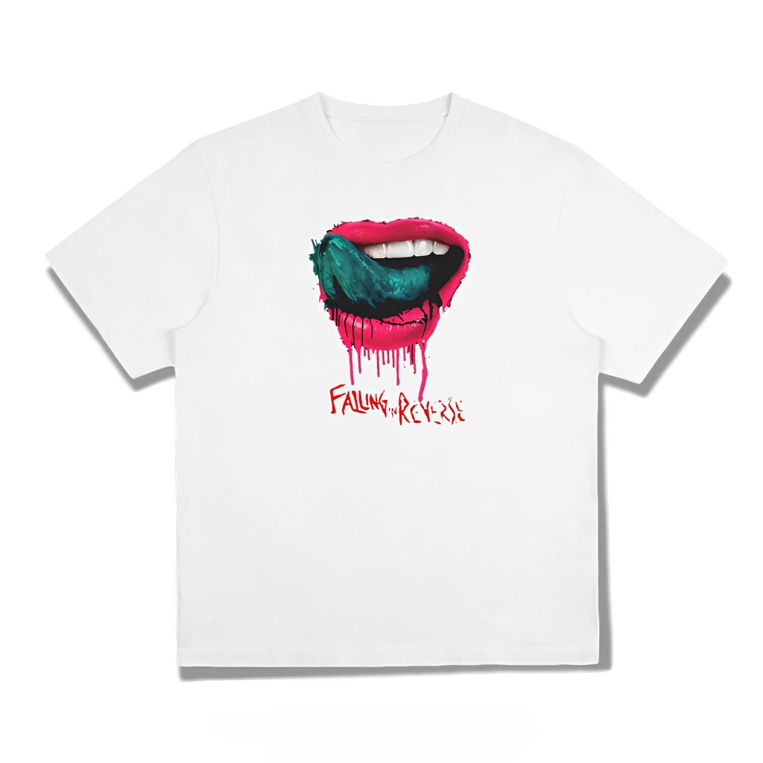

EuropeanAmerican Falling in Reverse Bands Hardcore Heavy Metal Rock Printed Shortsleeved Roundneck for Both Men Women S