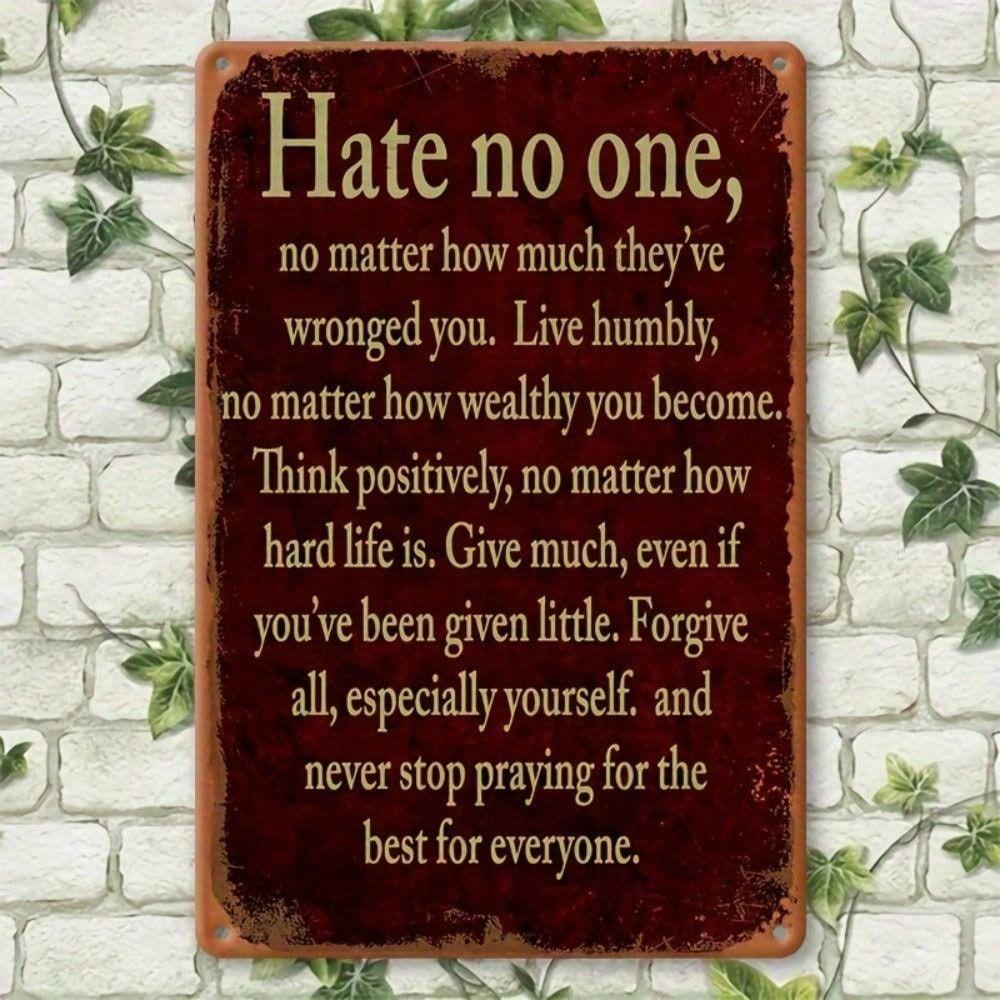 Vintage Metal Poster Inspirational Quote Wall Art Decor for Farmhouse