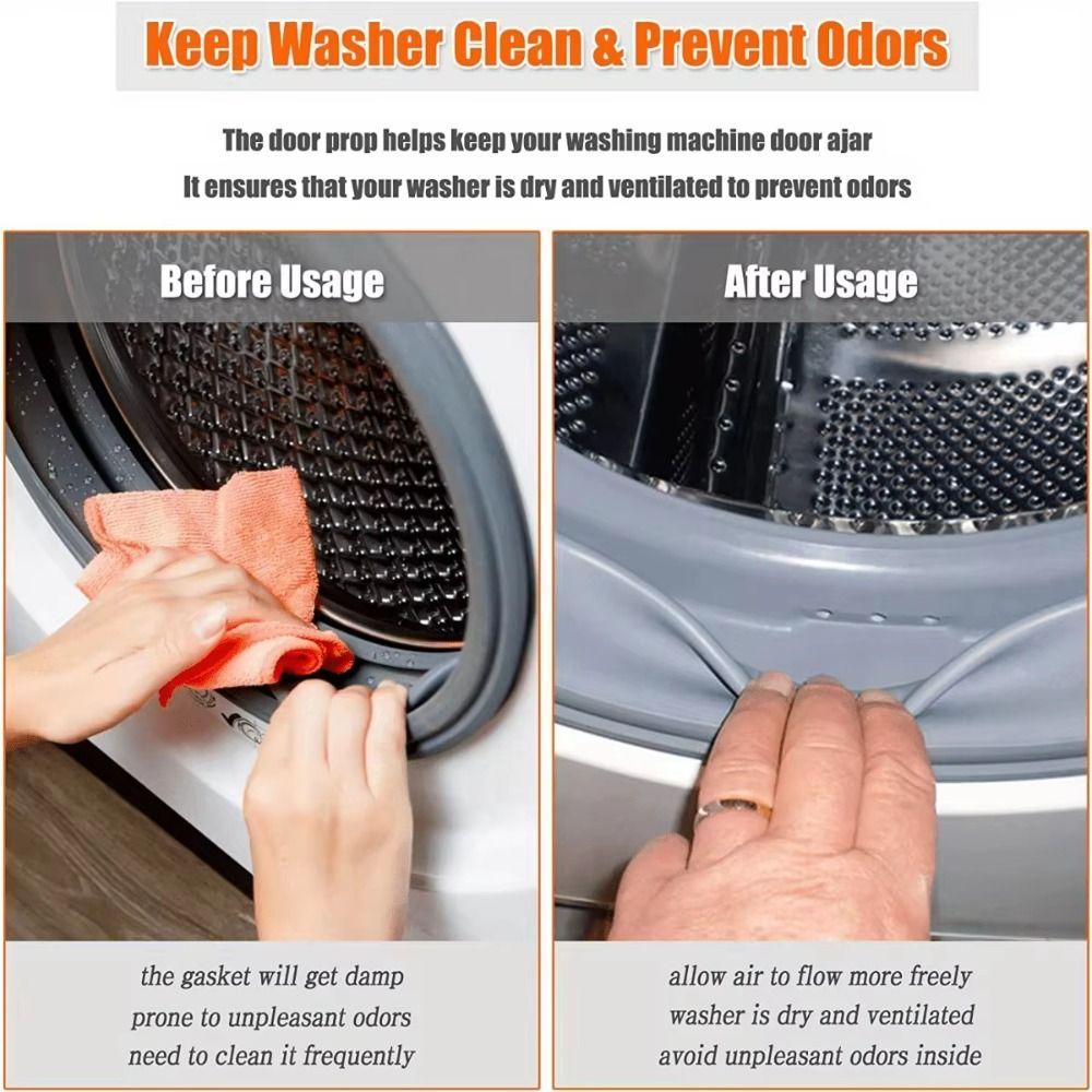 Easy-Install Washer Door Prop-Stabilizer Snake-like Structure Flexible Washer Door Prop  RV Laundry